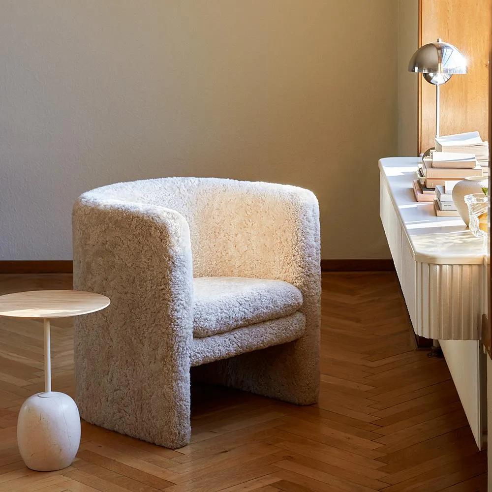 Loafer Lounge Chair with Quilting - Re-Wool