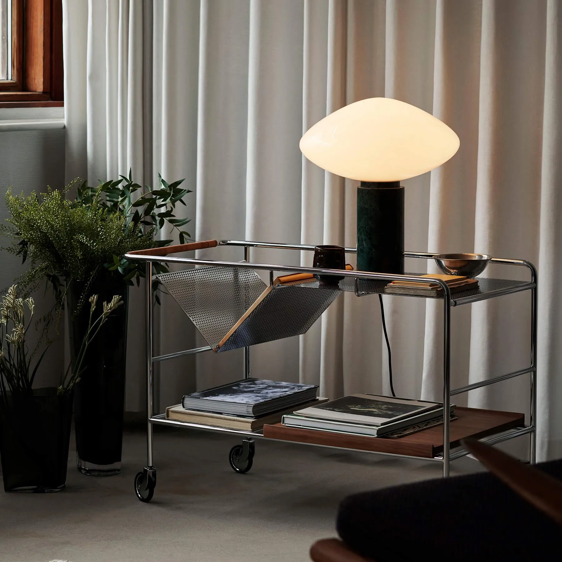 Mist Table Lamp - Opal Glass, Marble