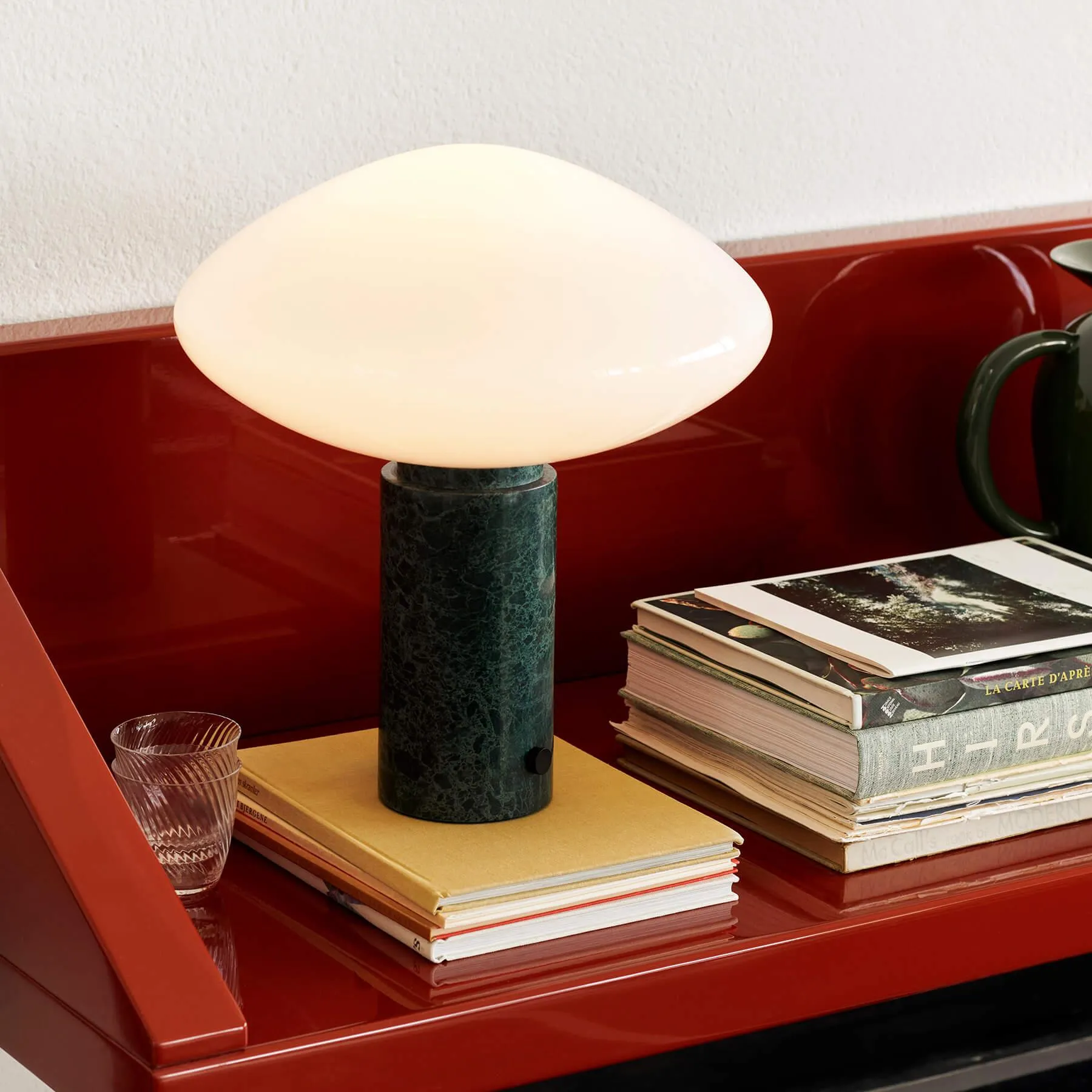 Mist Table Lamp - Opal Glass, Marble