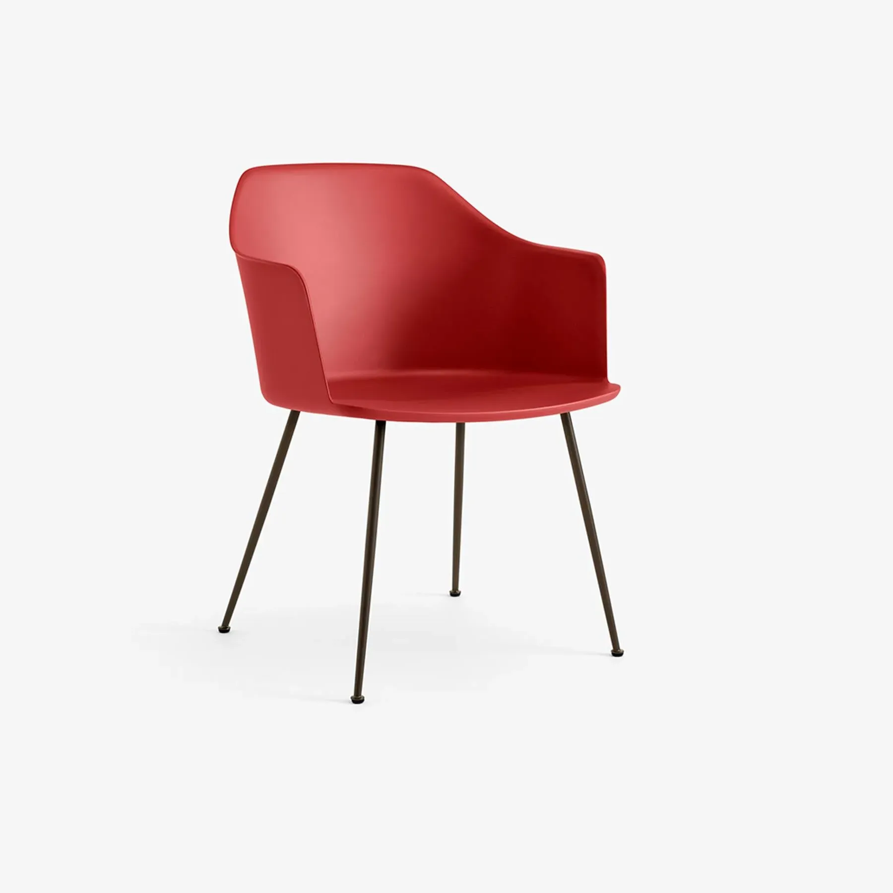 Office Chair with Back Support - Red, Plastic