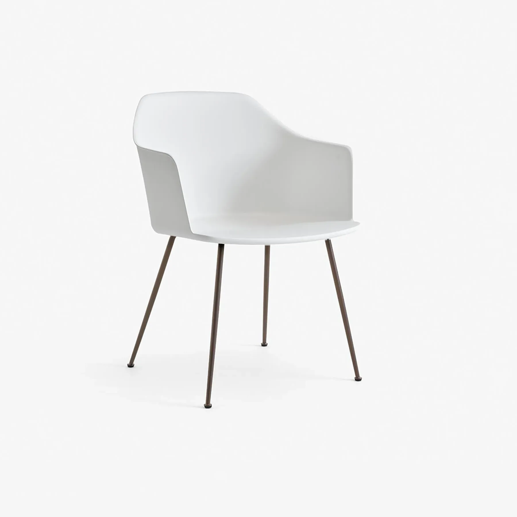 Office Chair with Back Support - White, Plastic