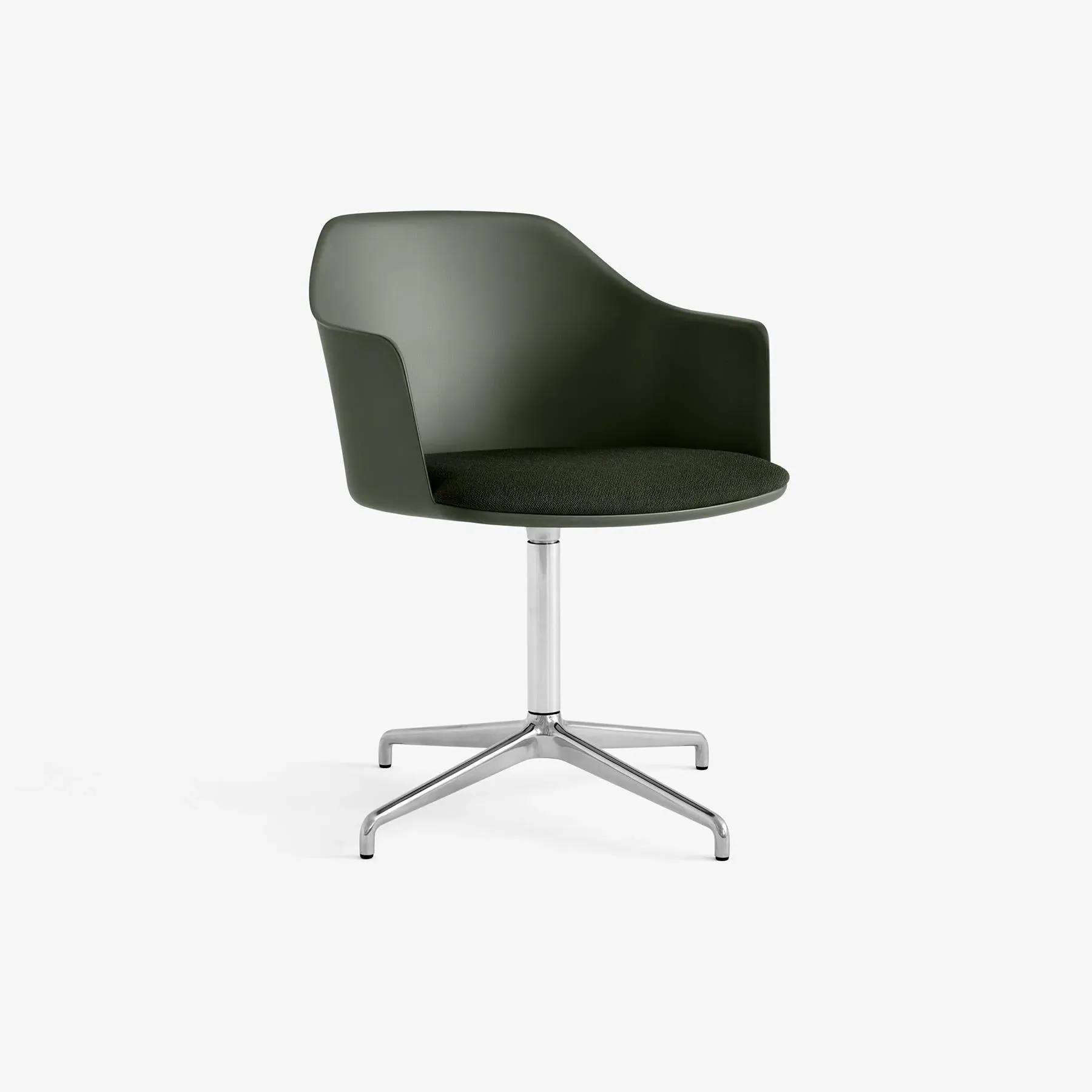 Office Chair with Cushion - Green, Aluminium
