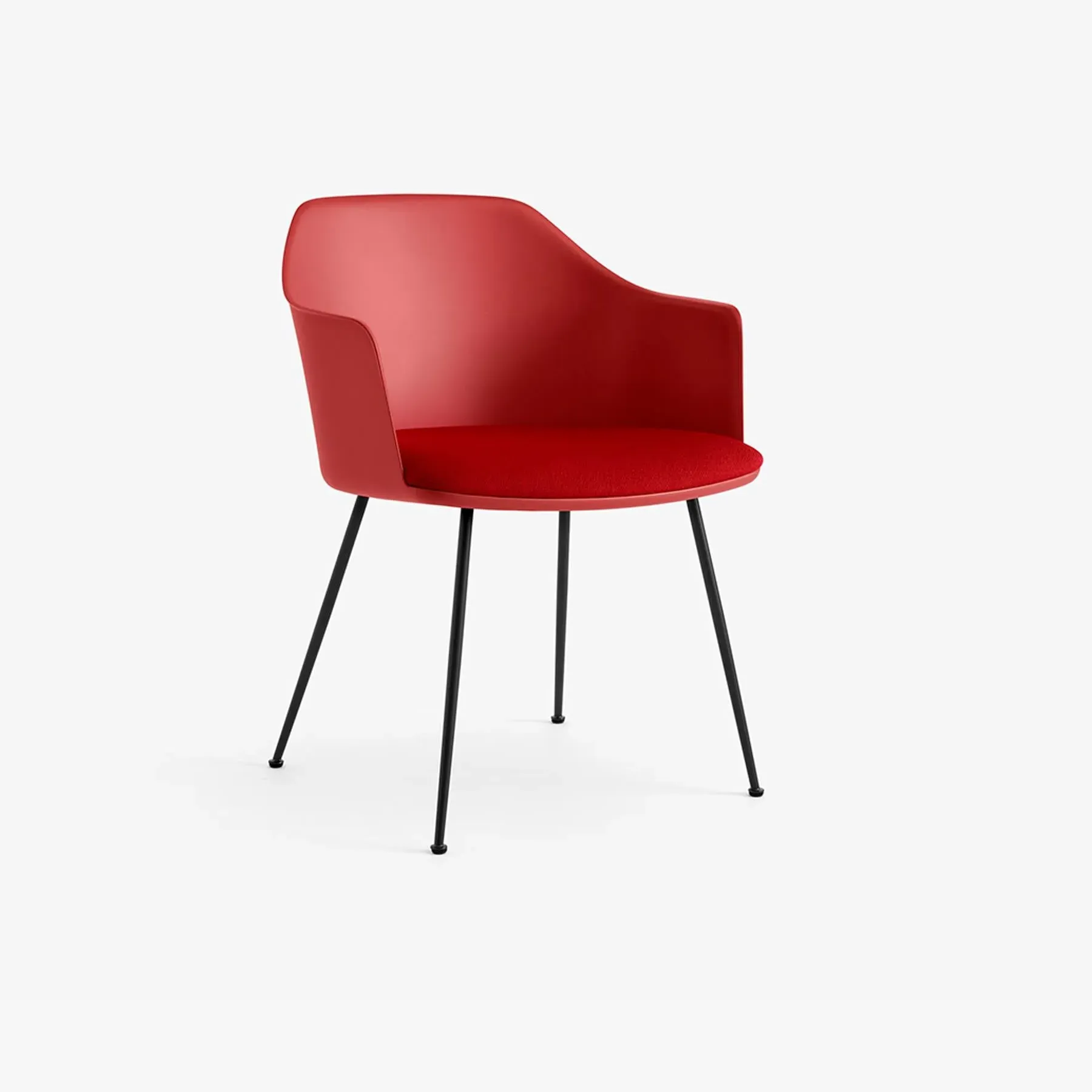 Office Chair with Foam Cushion - Red, Fabric