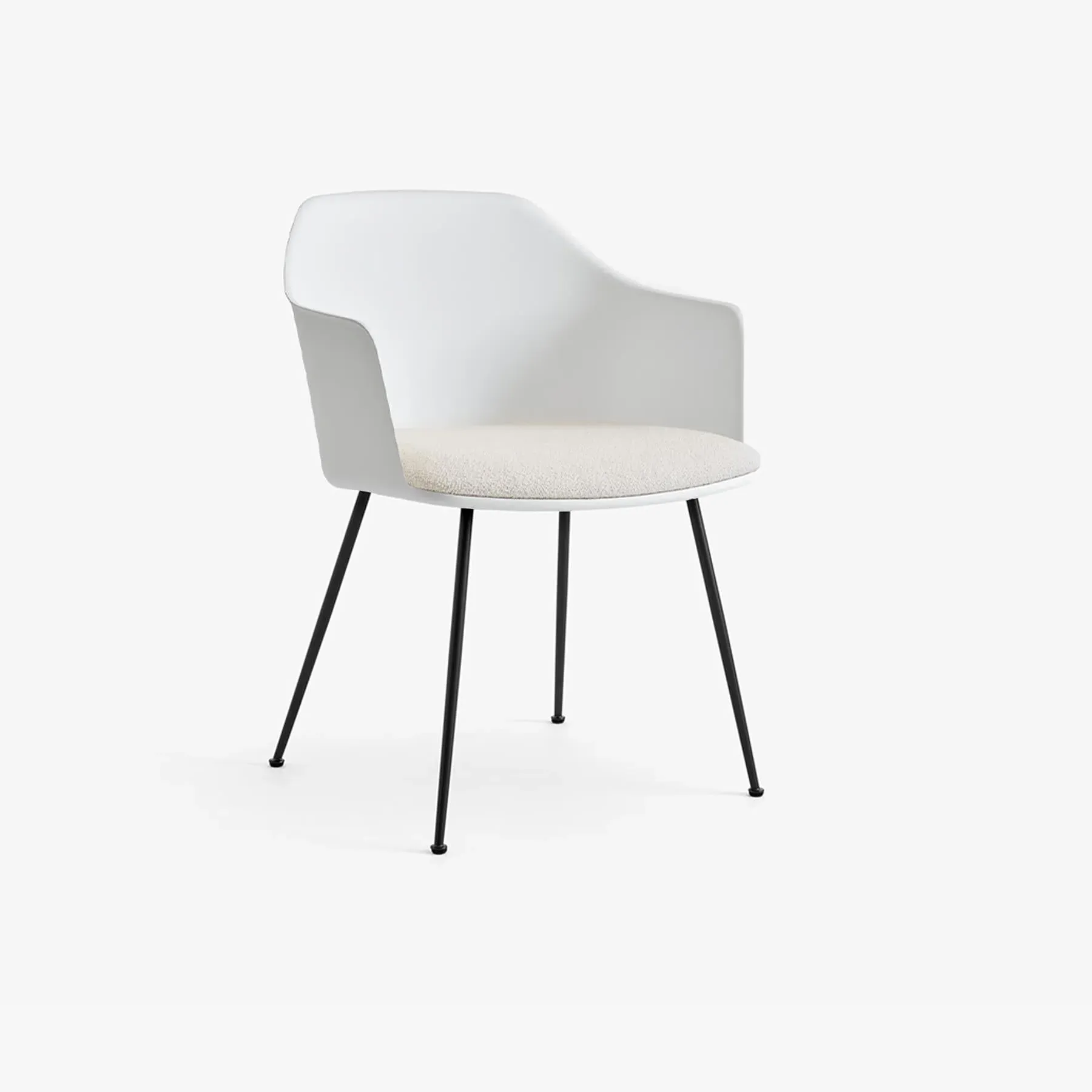 Office Chair with Foam Cushion - White, Fabric