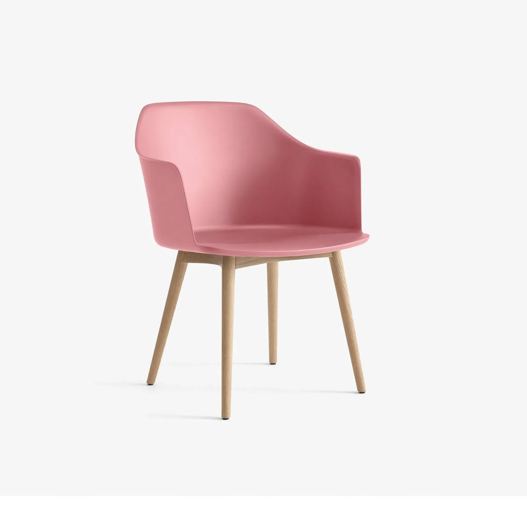 Office Chair with Wood Legs - Pink, Oak