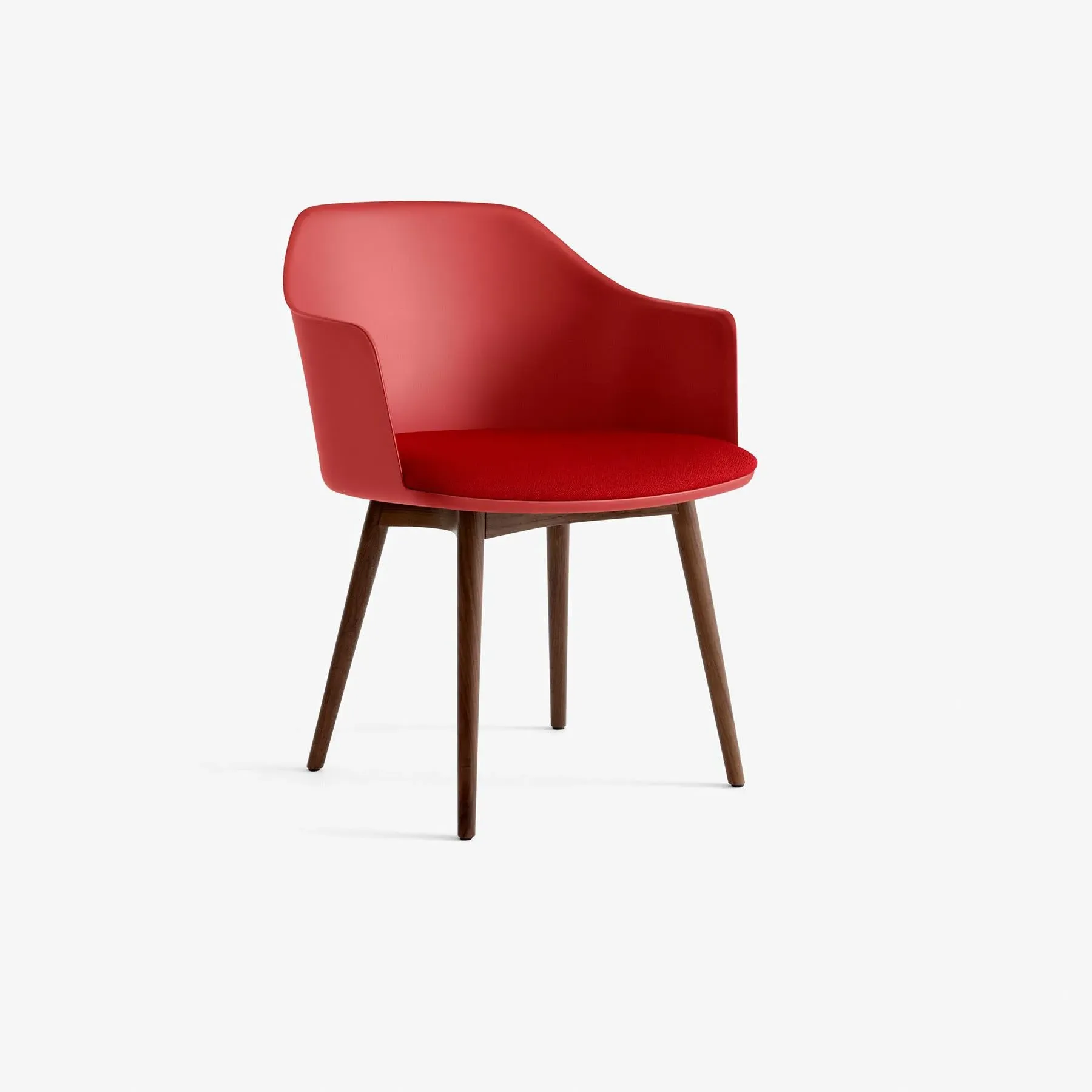 Office Chair with Wooden Legs - Pink, Oak