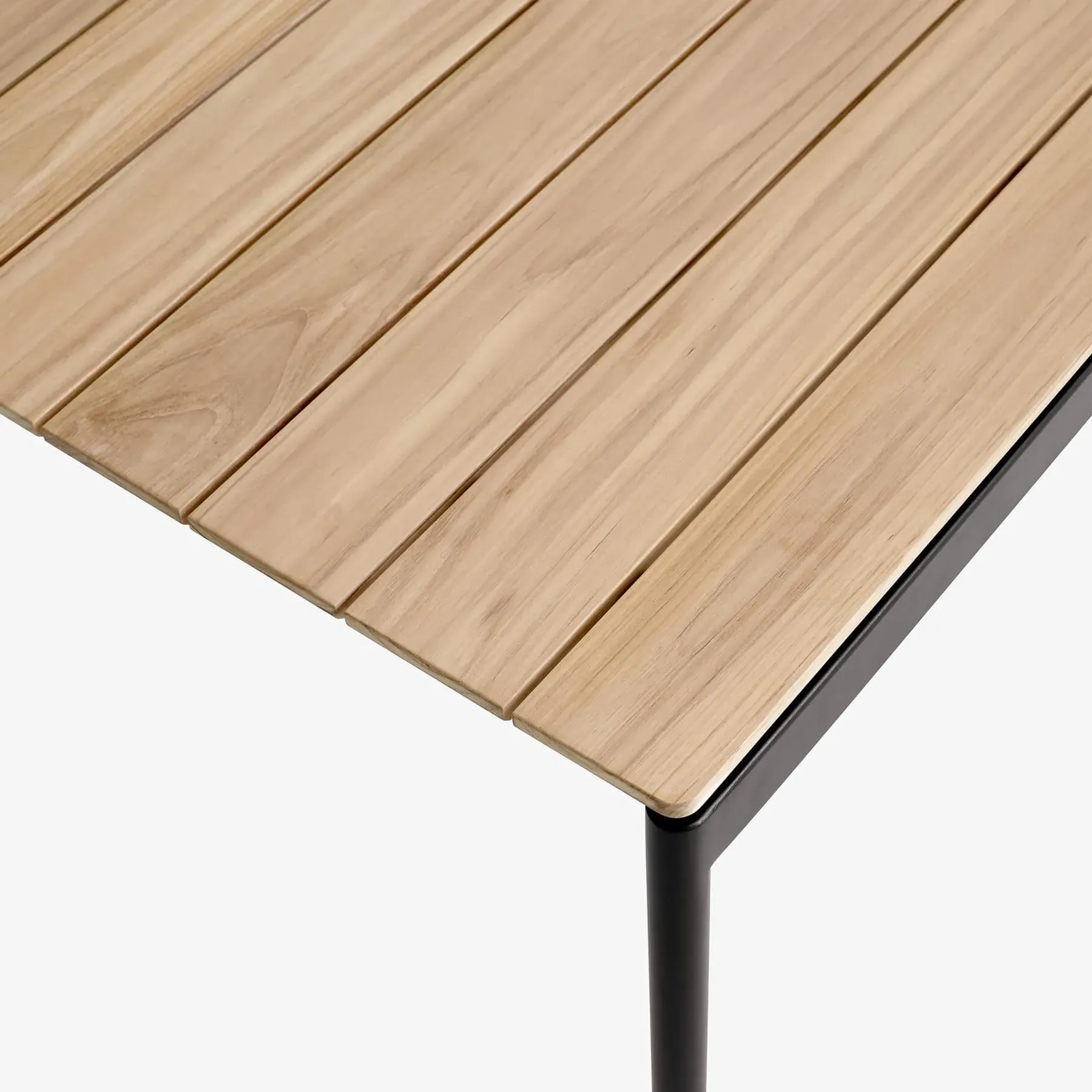 Outdoor Dining Table - Warm Black, Teak