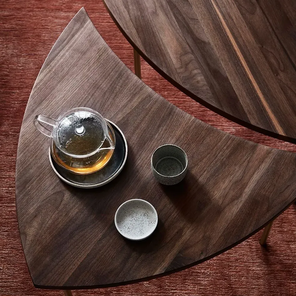 Pinwheel Coffee Table - Walnut, Brass