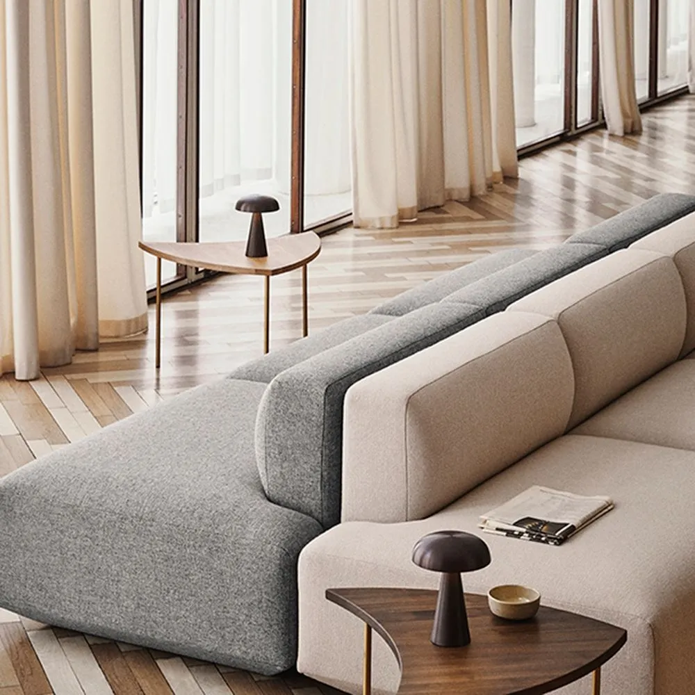 Pinwheel Coffee Table - Walnut, Stainless Steel