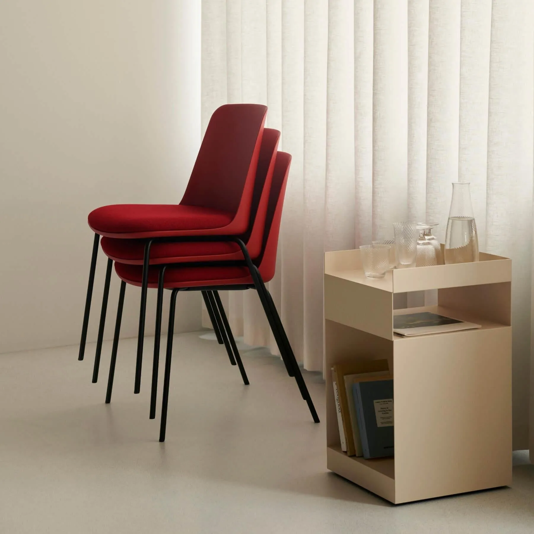 Rotate Side Table with Wheels - Hunter