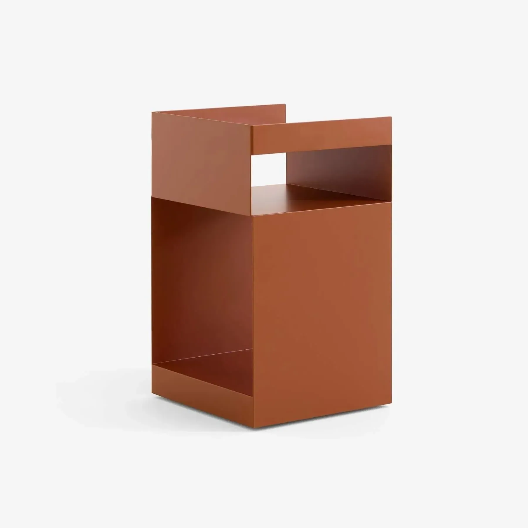 Rotate Side Table with Wheels - Terracotta