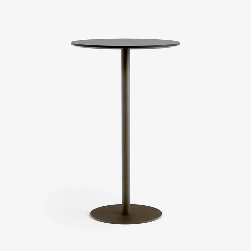 Round Bar Table - Black, Laminate image