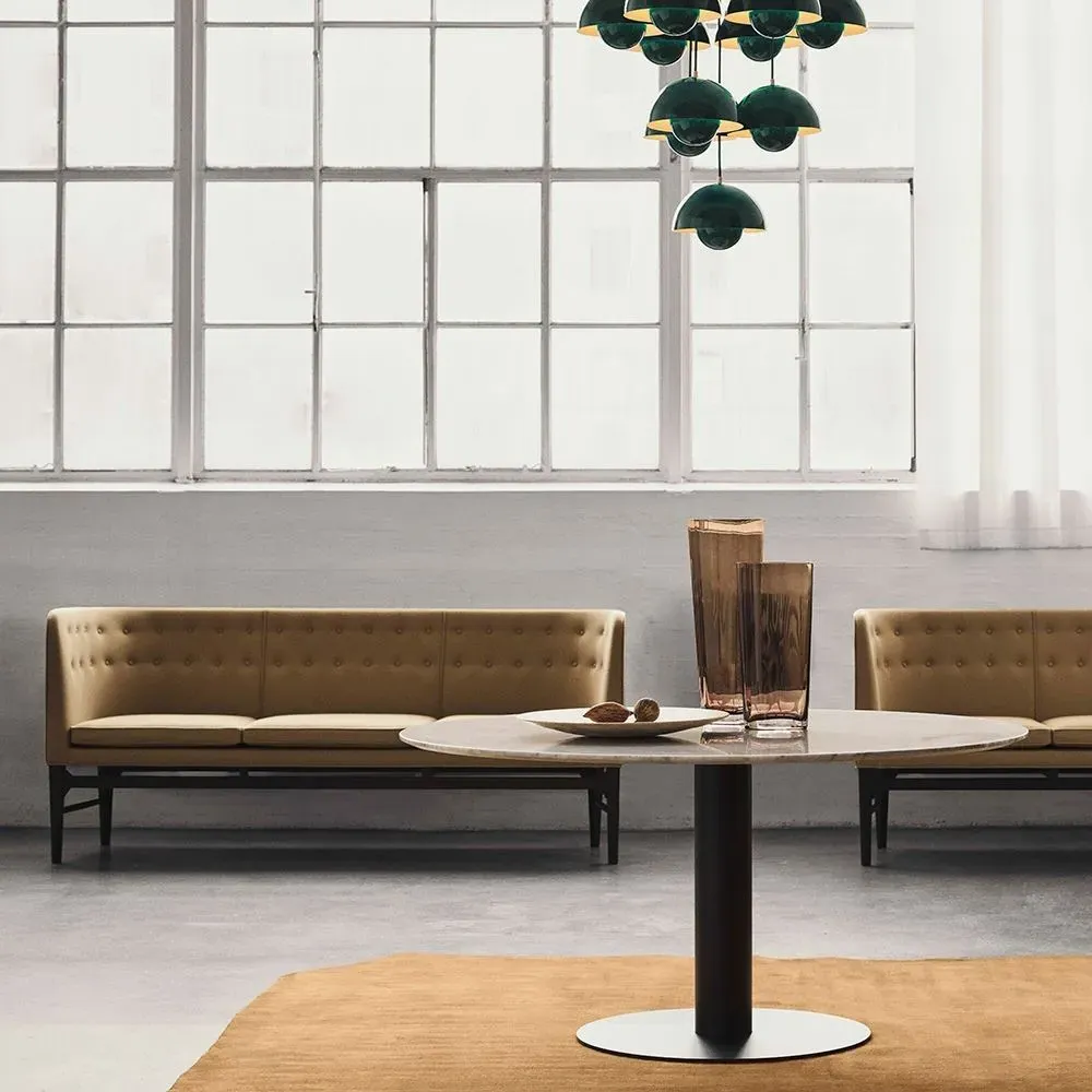 Round Dining Table - Black, Marble