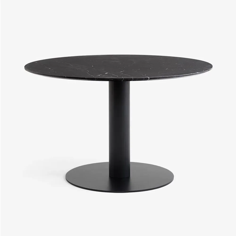 Round Dining Table - Black, Marble