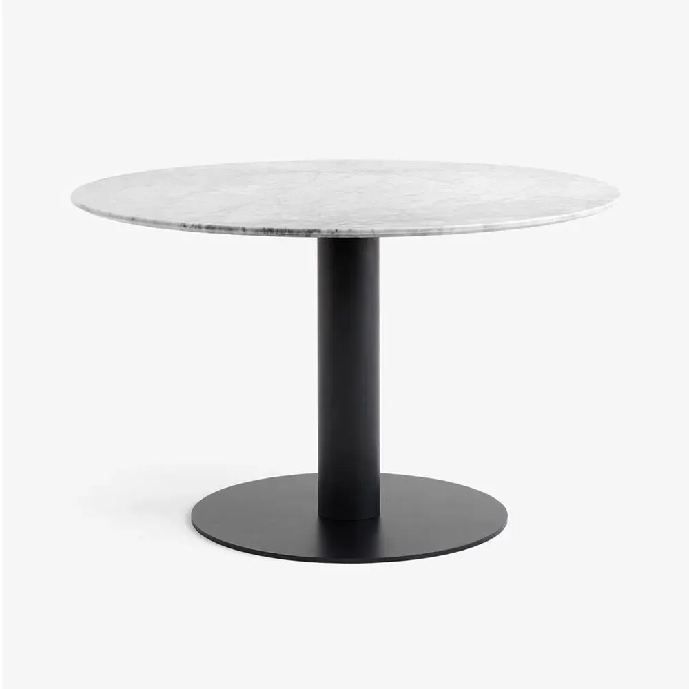 Round Dining Table - White, Marble