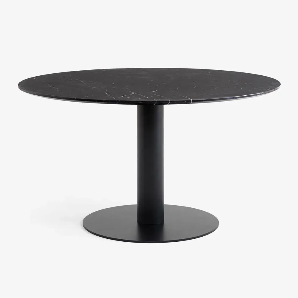 Round Dining Table - White, Marble