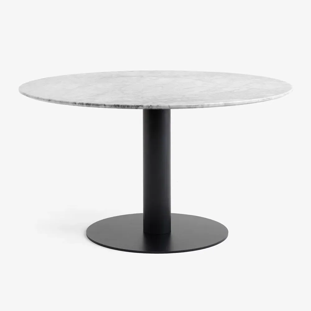 Round Dining Table - White, Marble