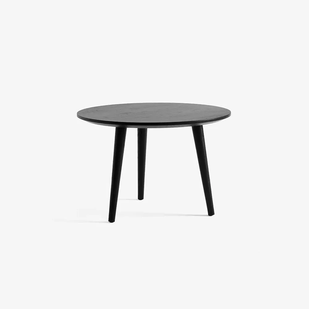 Round Lounge Table - Smoked Oak, Oiled Wood