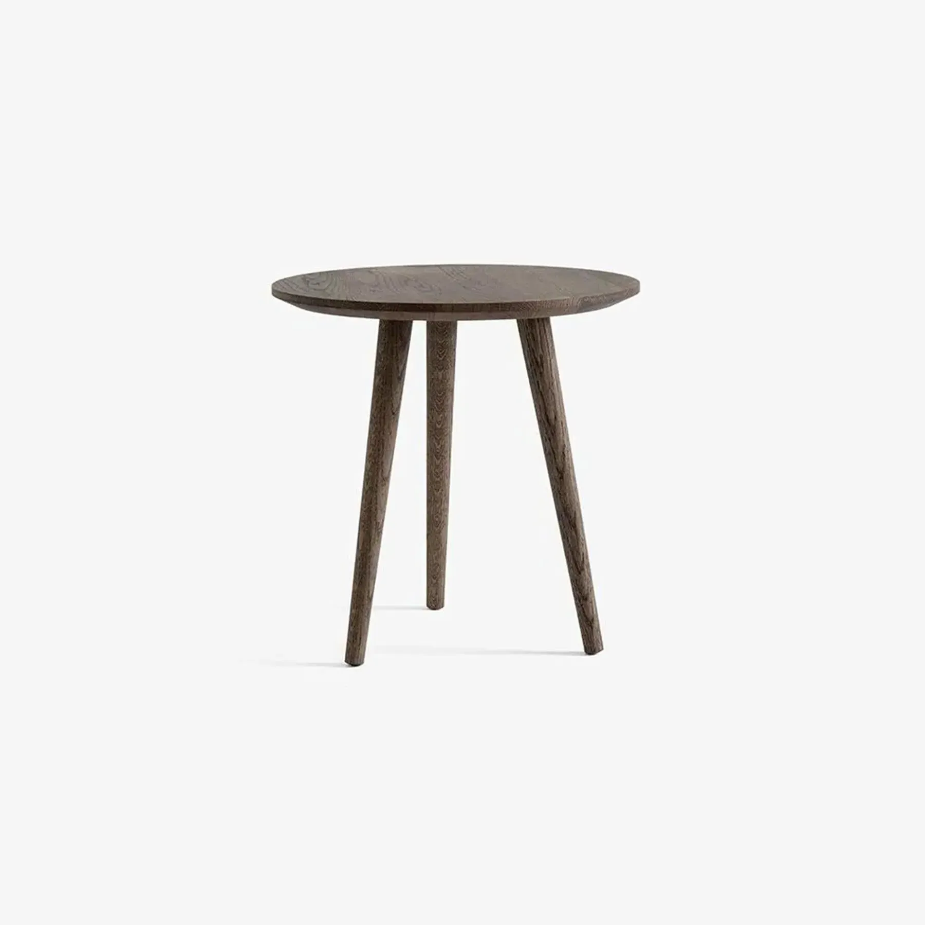 Round Lounge Table - Smoked Oak, Oiled Wood