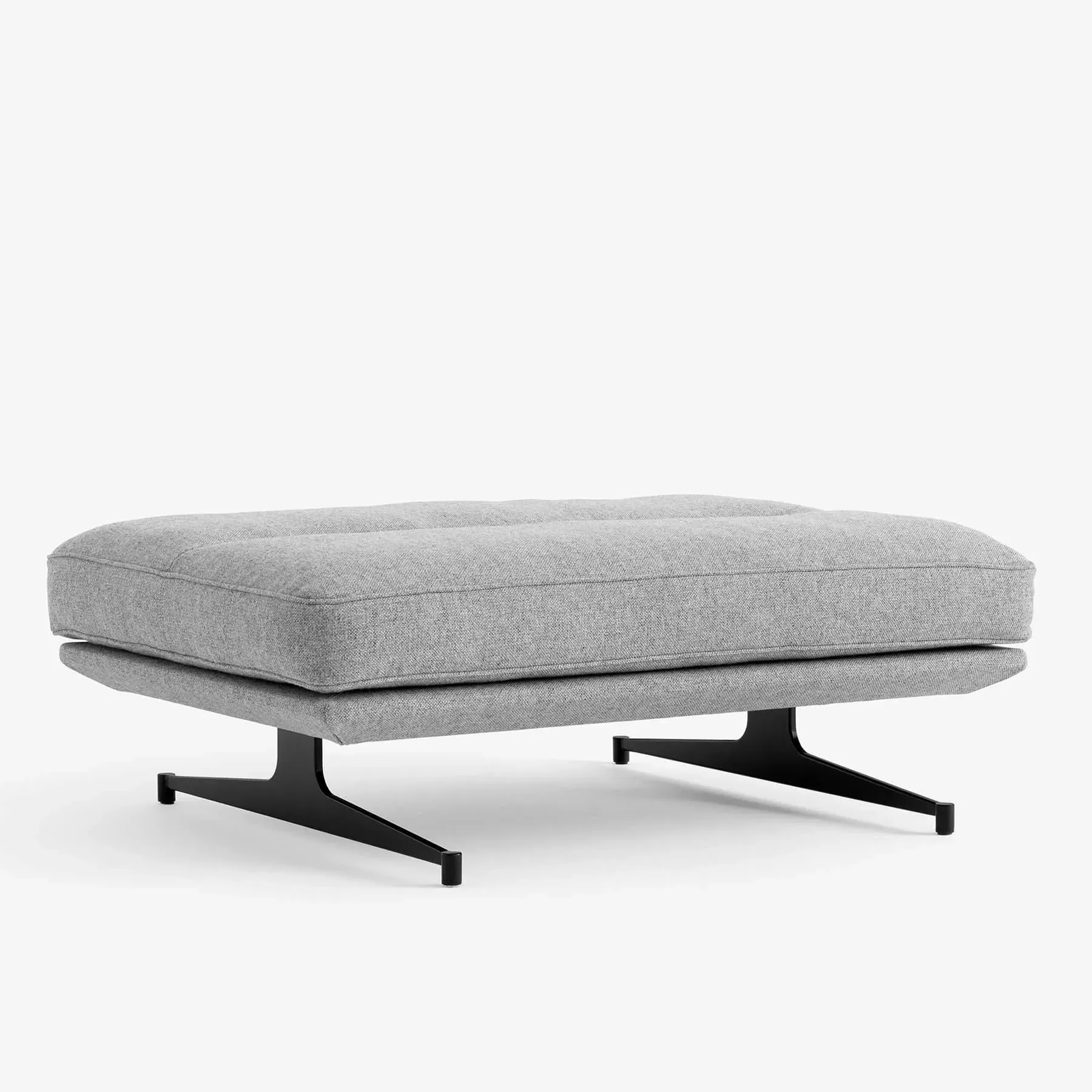 Round Pouf with Steel Base - Hallingdal, Fabric