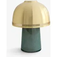 SH8 Raku Portable Table Lamp - Blue Green, Ceramic