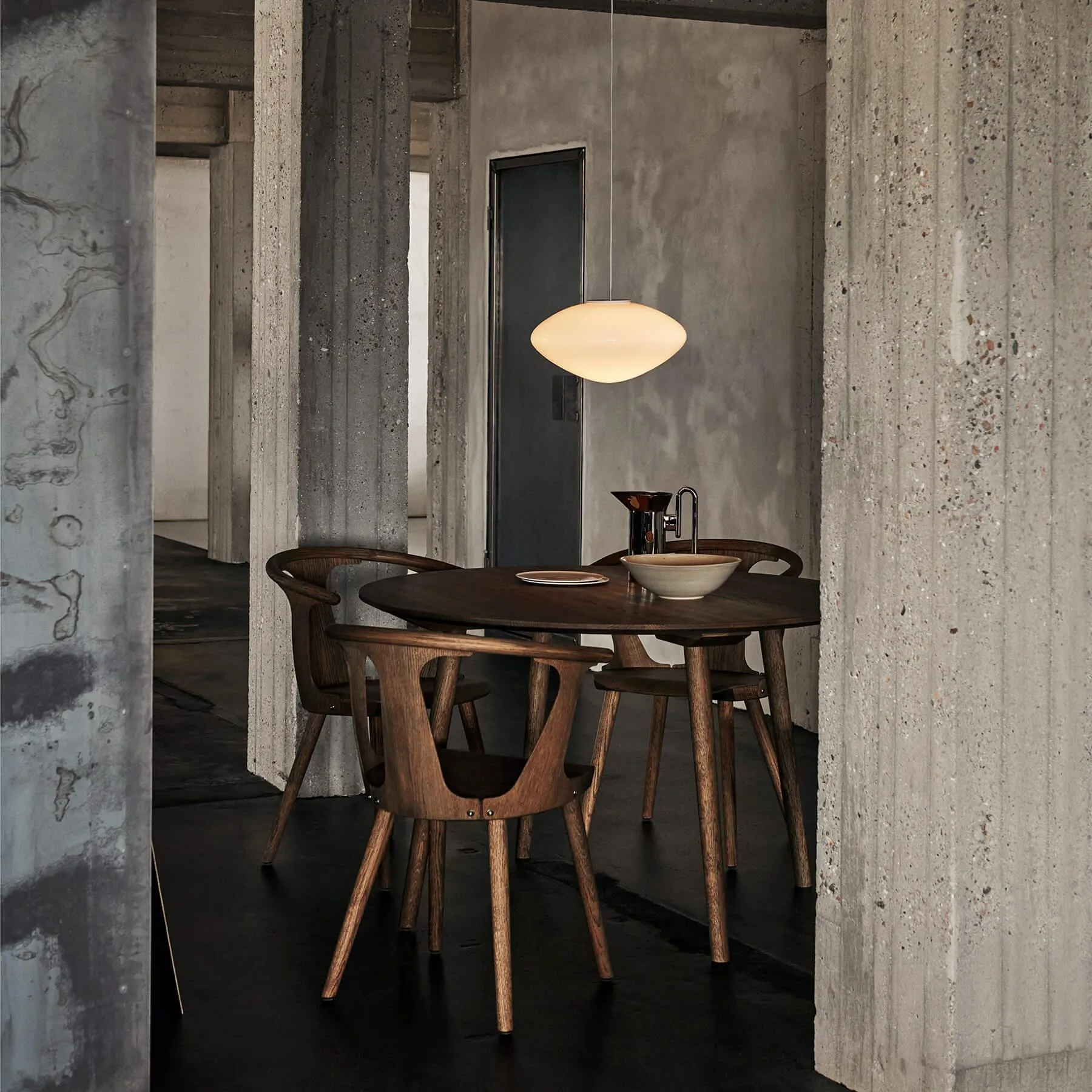 Small Pendant Light - Opal Glass