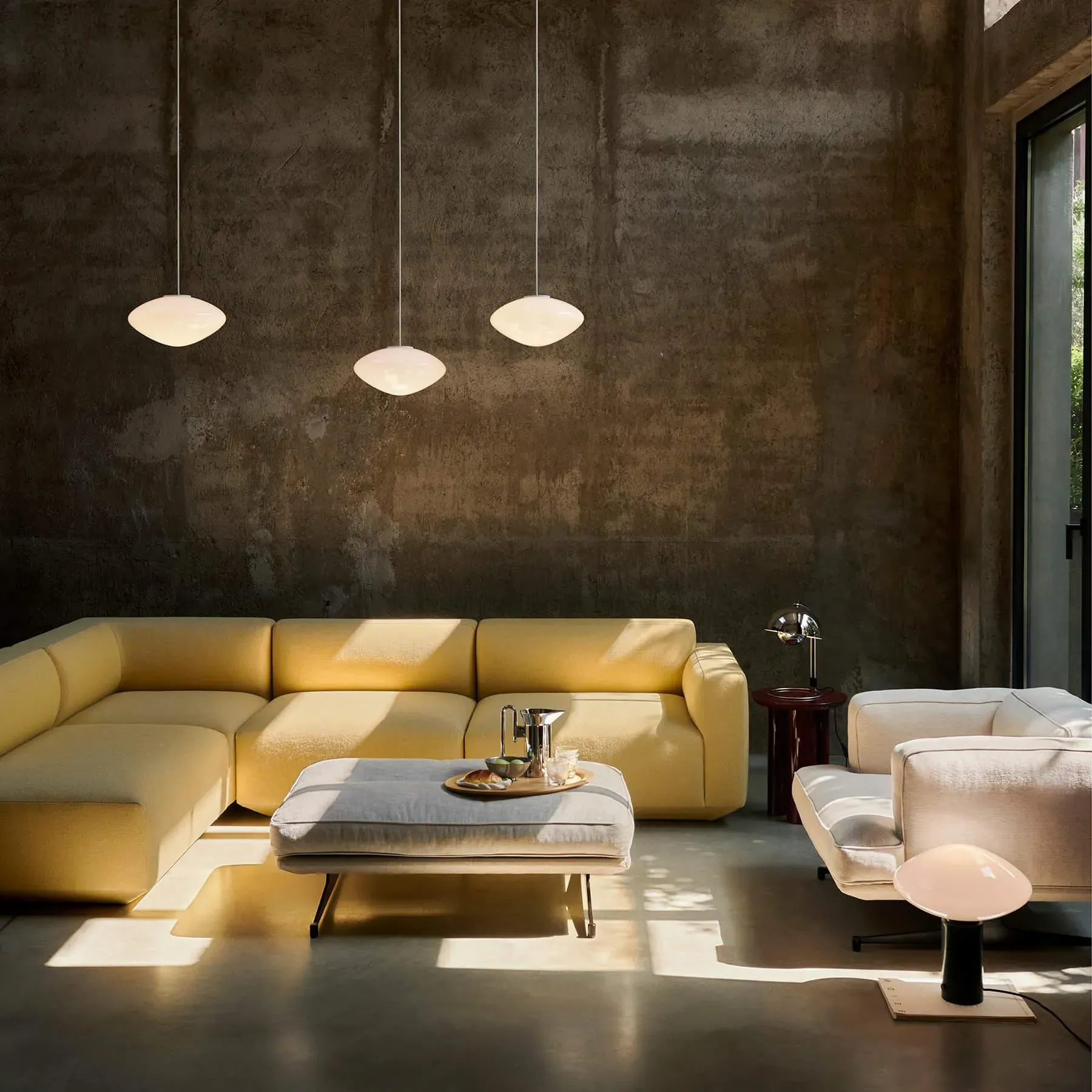 Small Pendant Light - Opal Glass