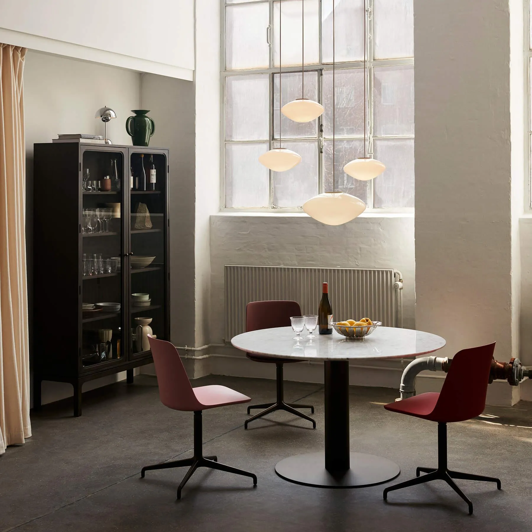 Small Pendant Light - Opal Glass