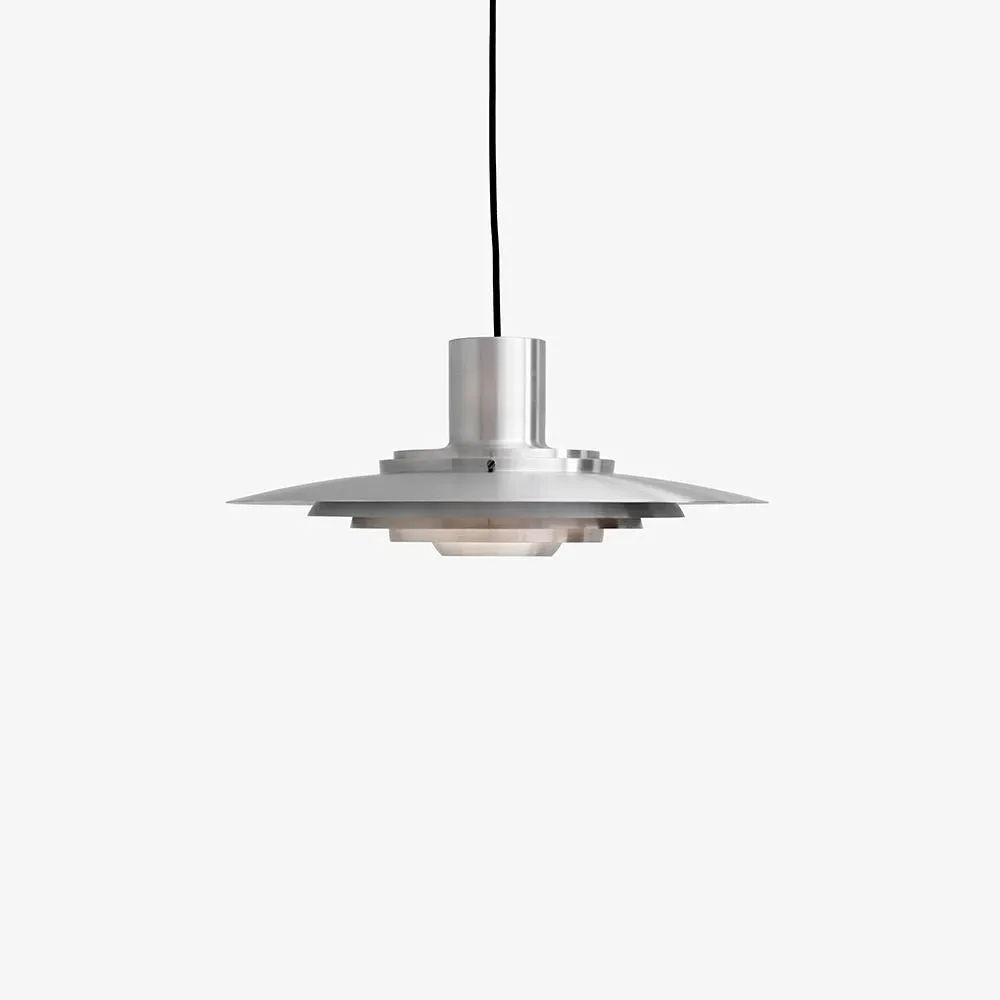 Small Pendant Light with Concentric Shades - Aluminium image
