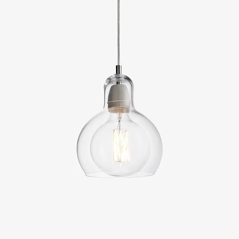 SR2 Megabulb Pendant Light - Silver Glass