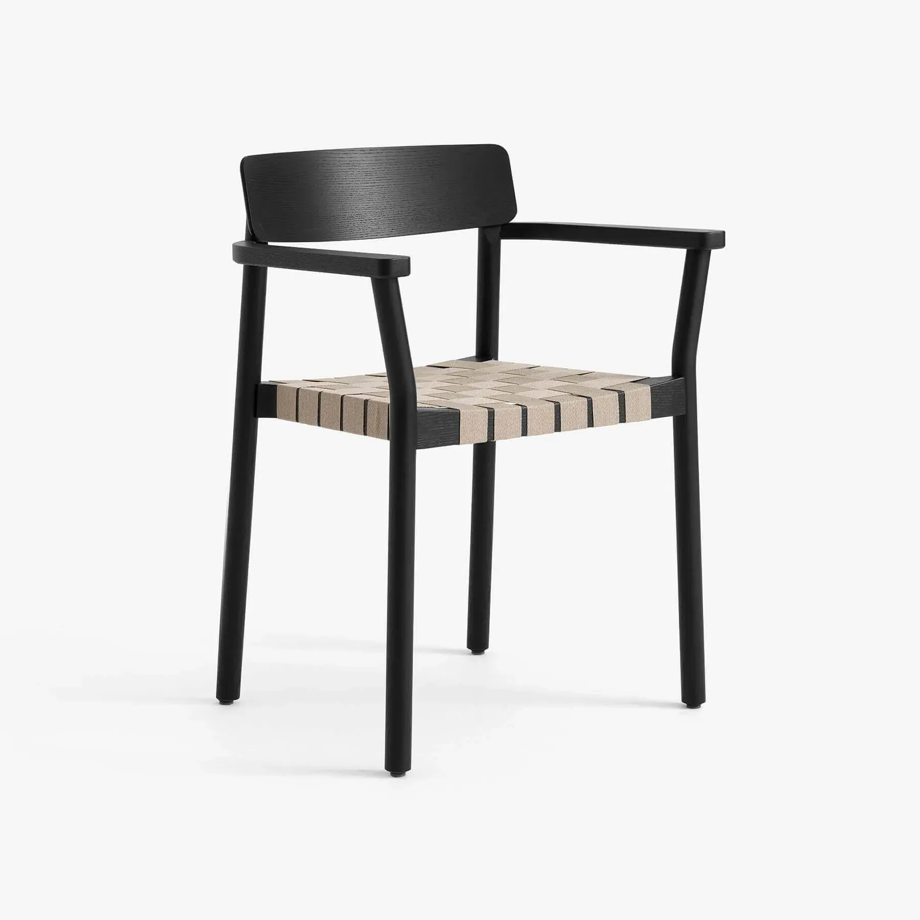 Stackable Dining Chair - Black, Linen