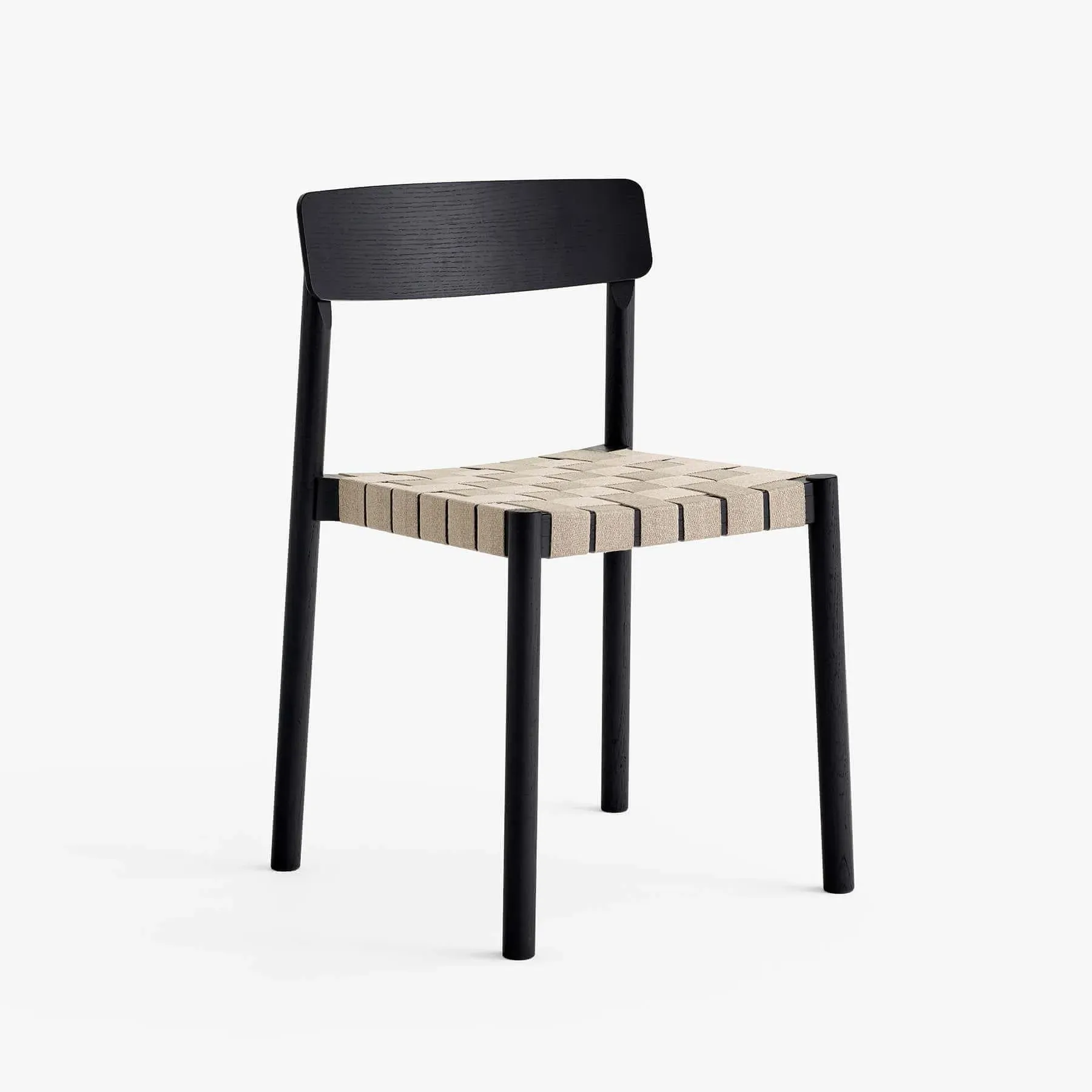 Stackable Dining Chair - Oak, Linen
