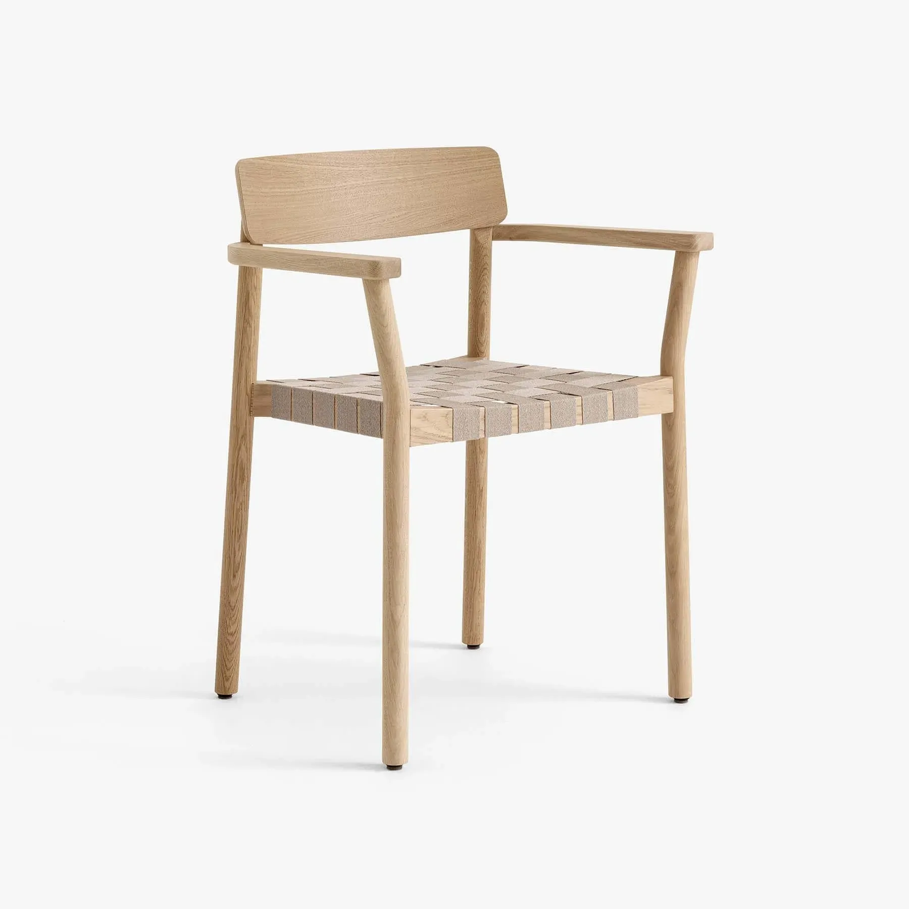 Stackable Dining Chair - Oak, Linen