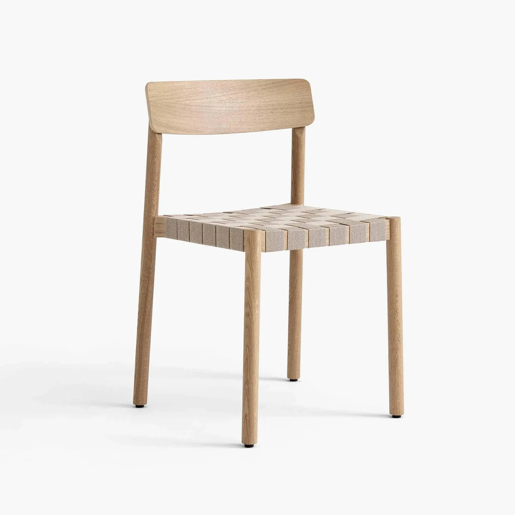 Stackable Dining Chair - Oak, Linen