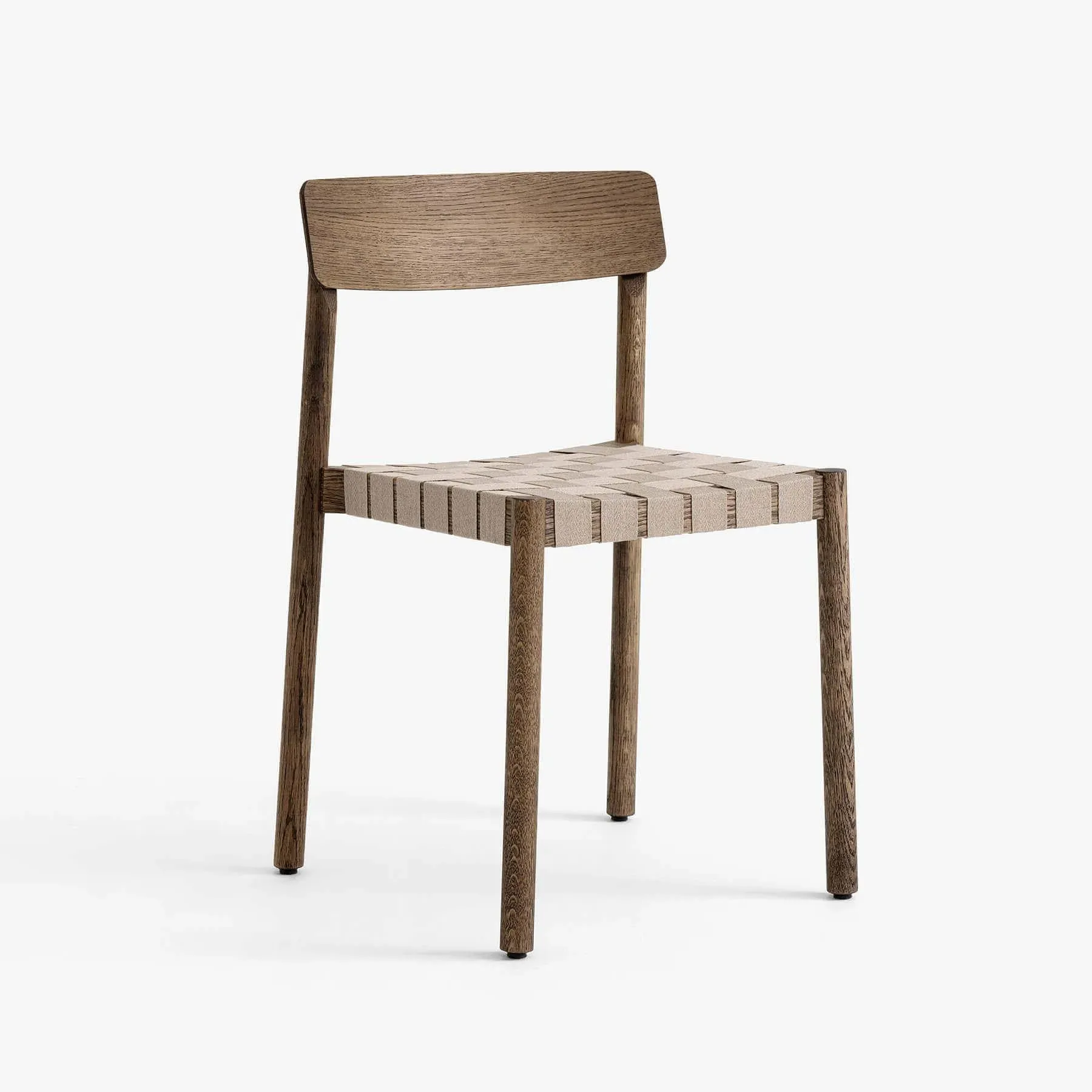 Stackable Dining Chair - Smoked Oak, Linen
