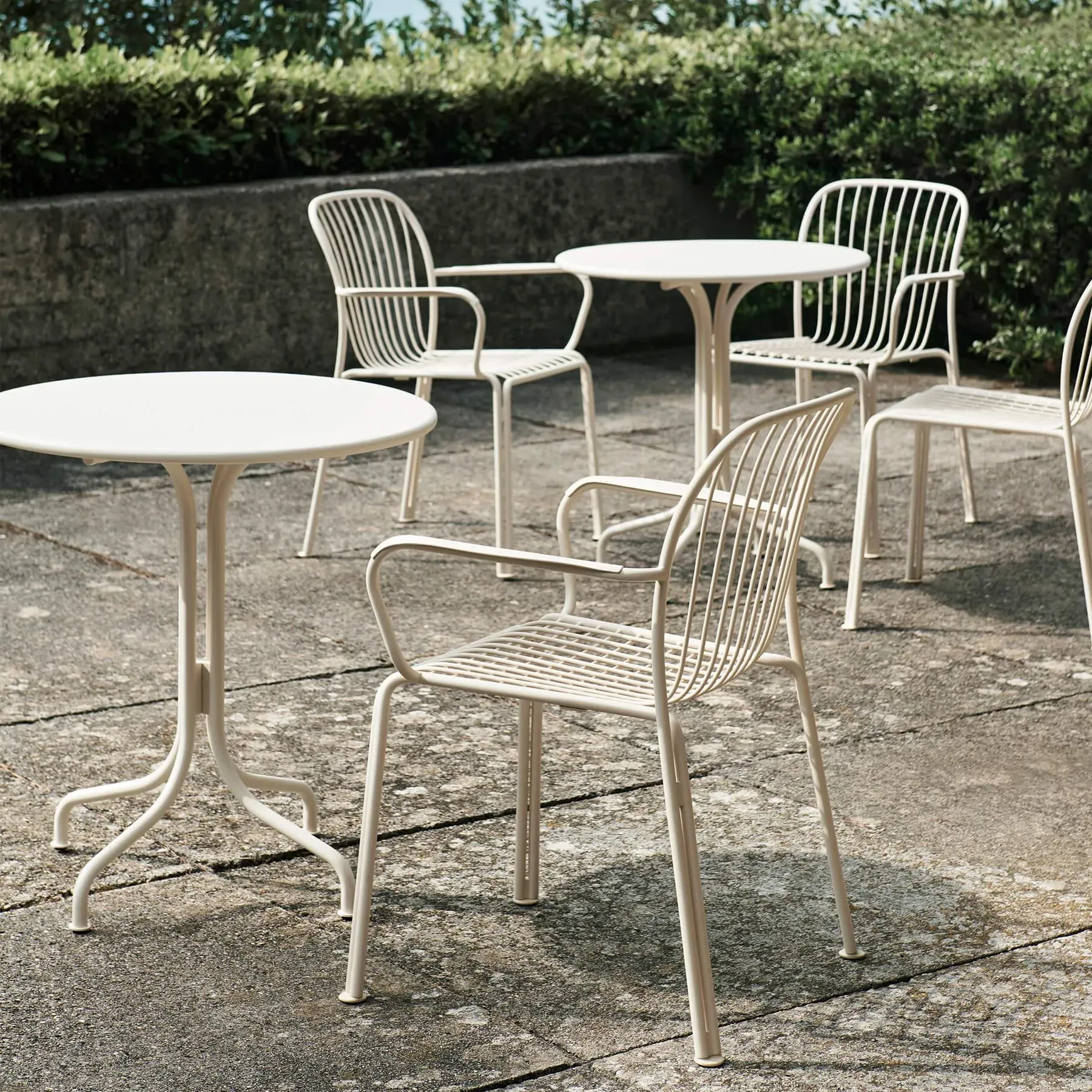 Stackable Outdoor Chair - Ivory White, Steel