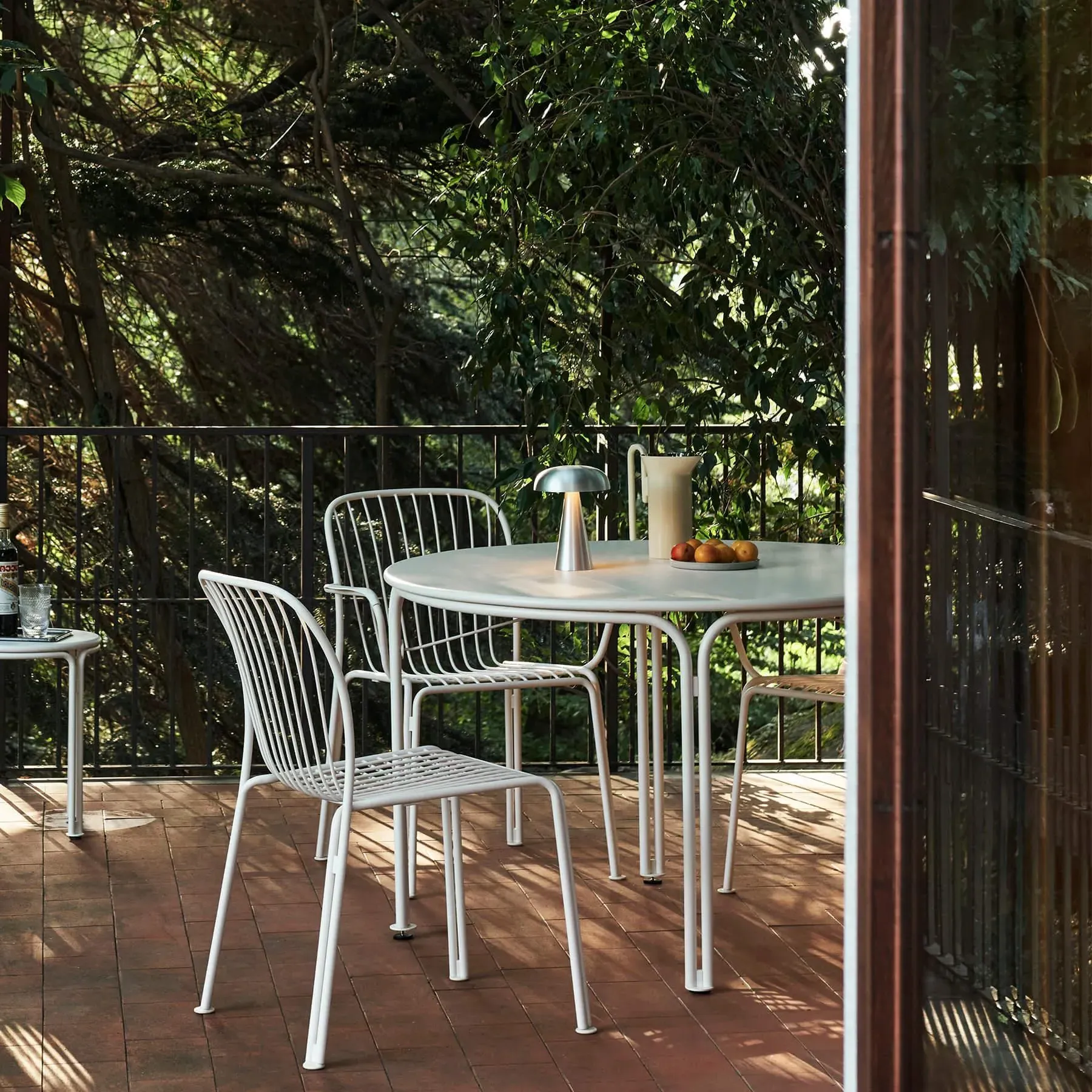 Stackable Outdoor Chair - Ivory White, Steel