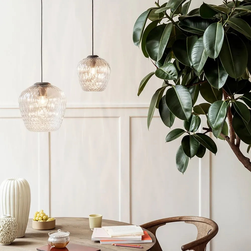 SW3 & SW4 Blown Small Pendant Light - Silver, Glass