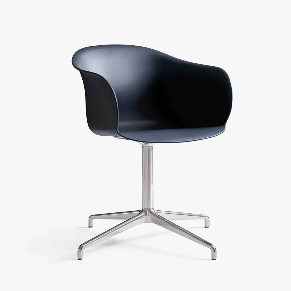 Swivel Chair with Curved Design - Beige image