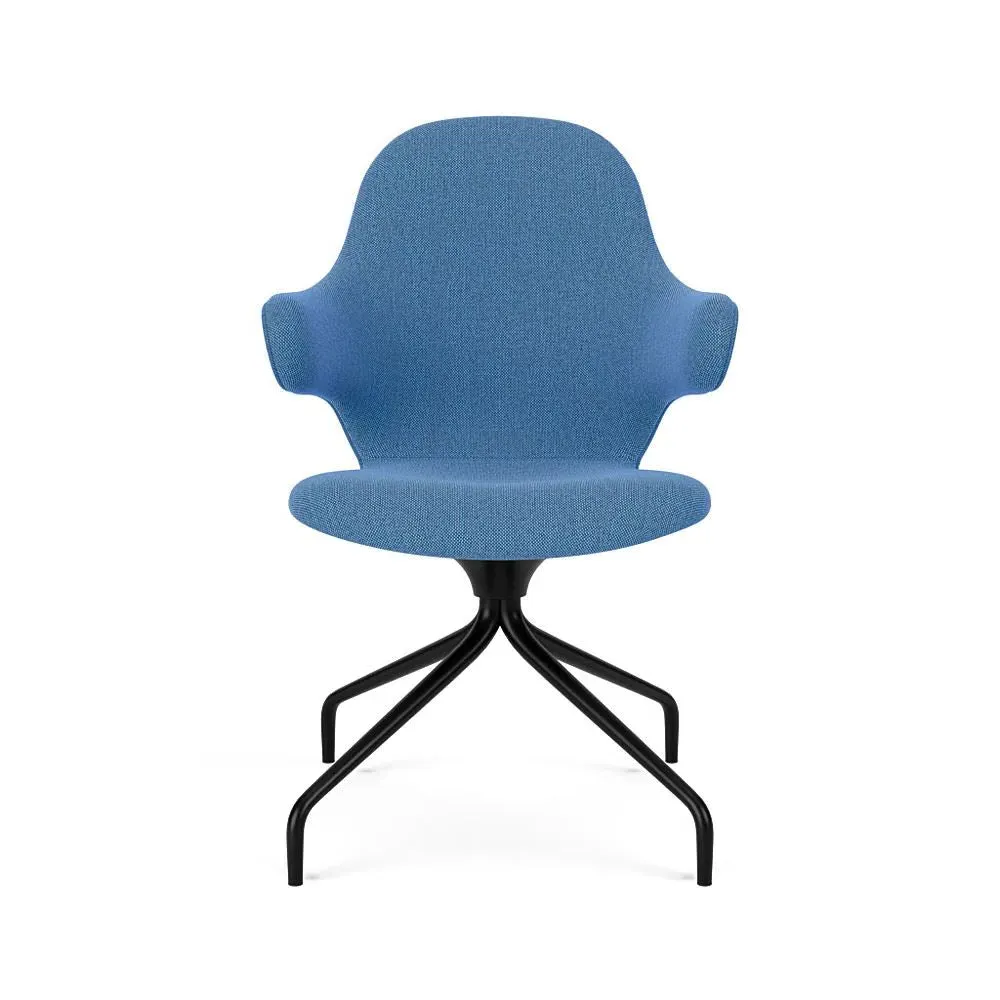 Swivel Dining Chair with Arms - Black, Re-Wool