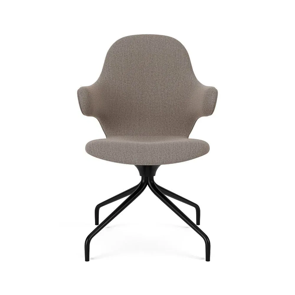 Swivel Dining Chair with Arms - Black, Re-Wool