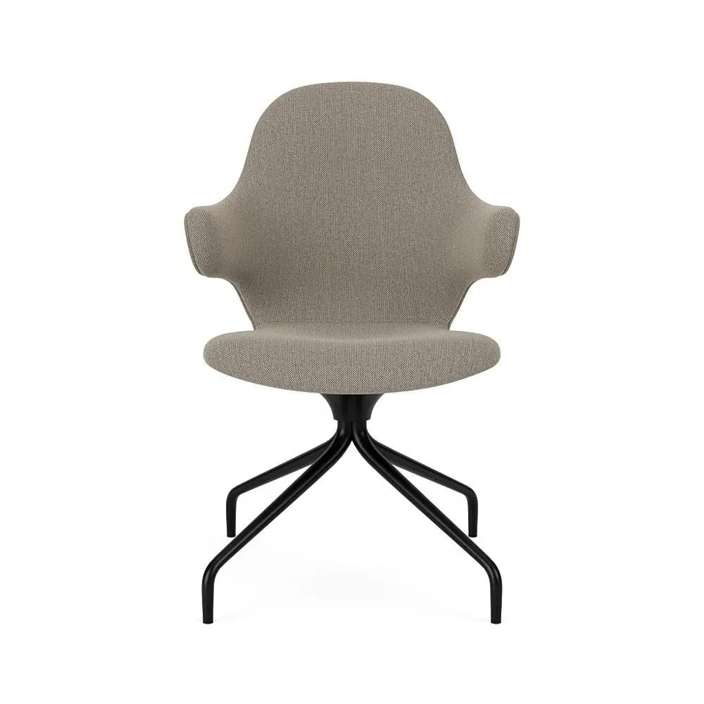 Swivel Dining Chair with Arms - Black, Re-Wool