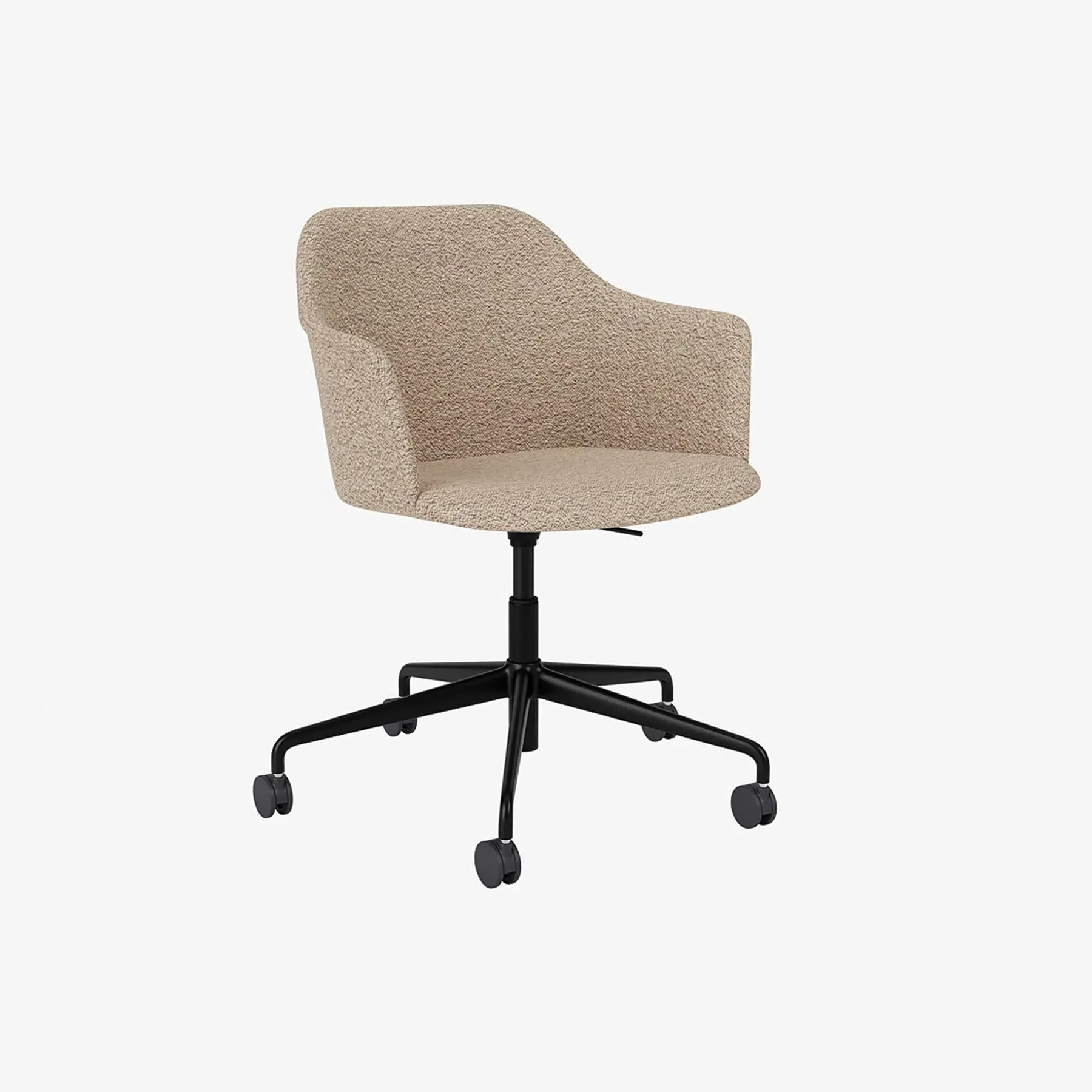 Swivel Office Chair with Castors - Black