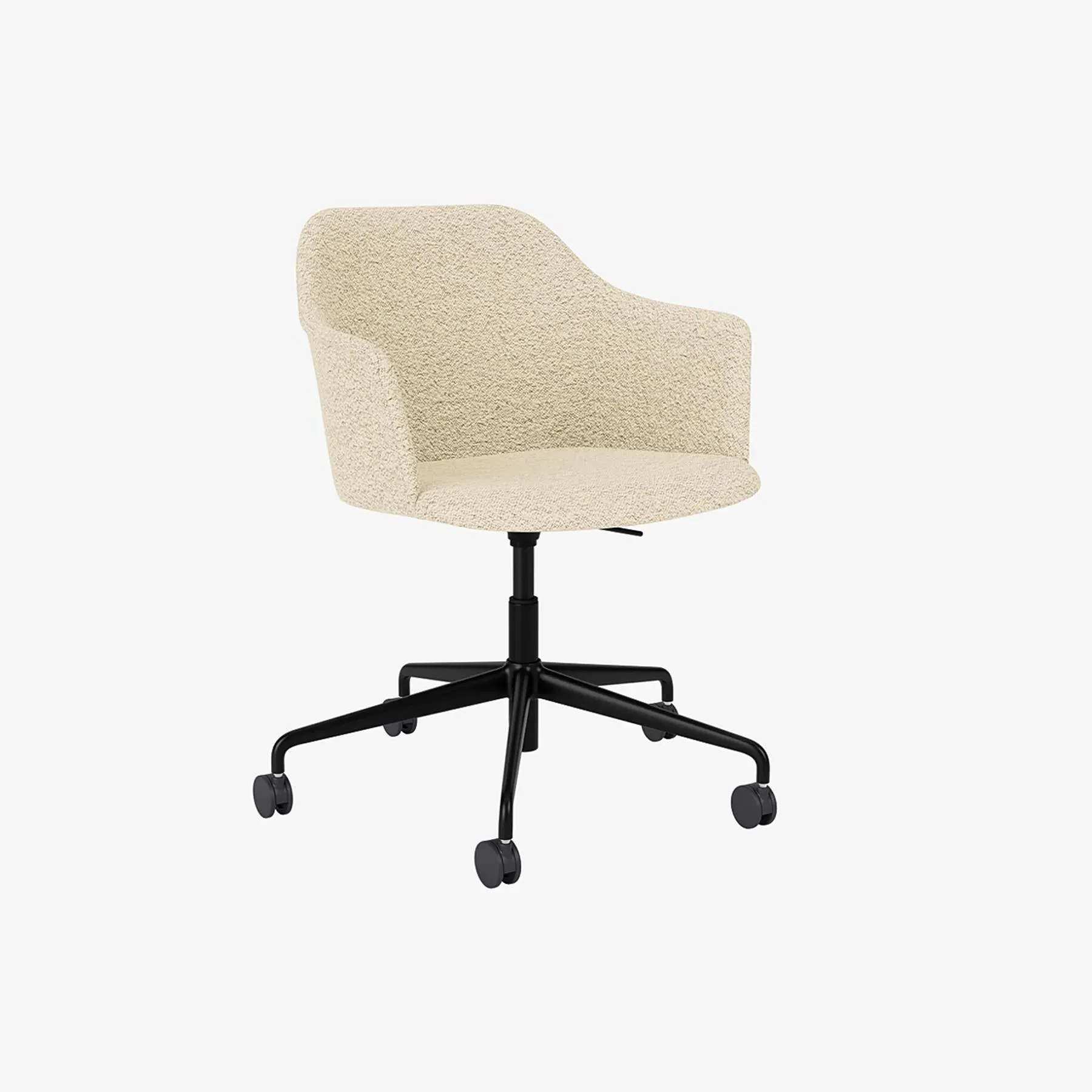 Swivel Office Chair with Castors - Black