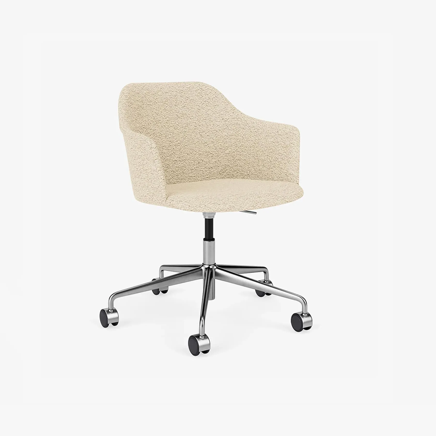 Swivel Office Chair with Castors - Black