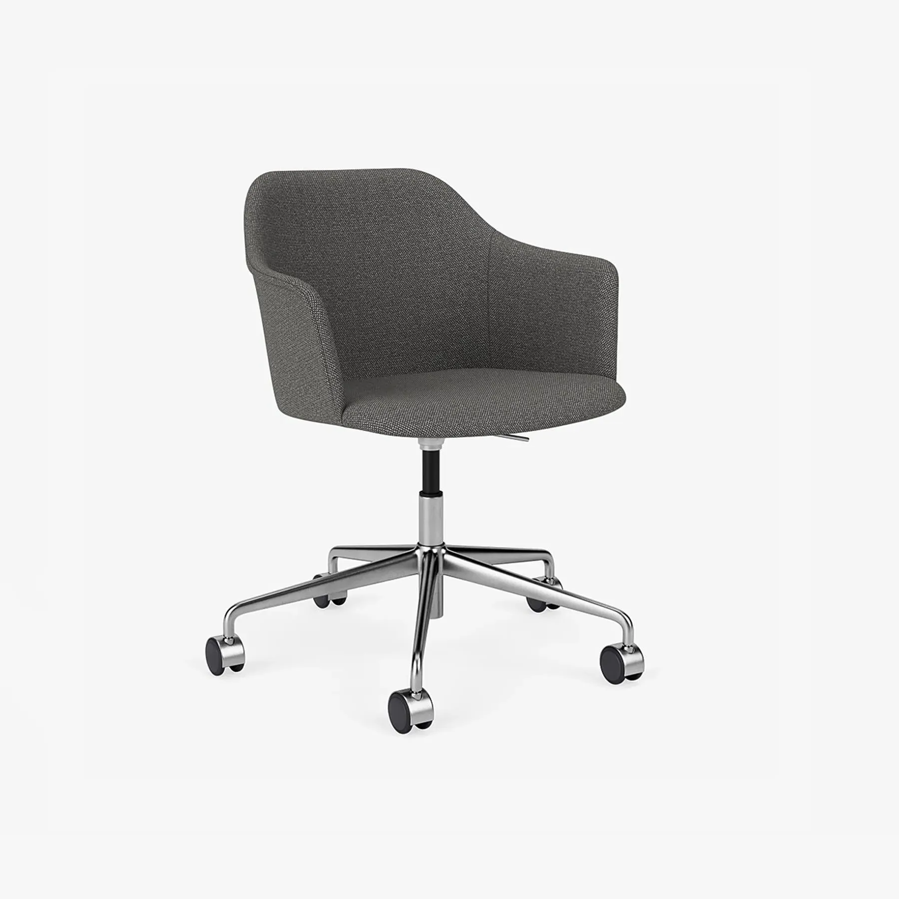 Swivel Office Chair with Castors - Black