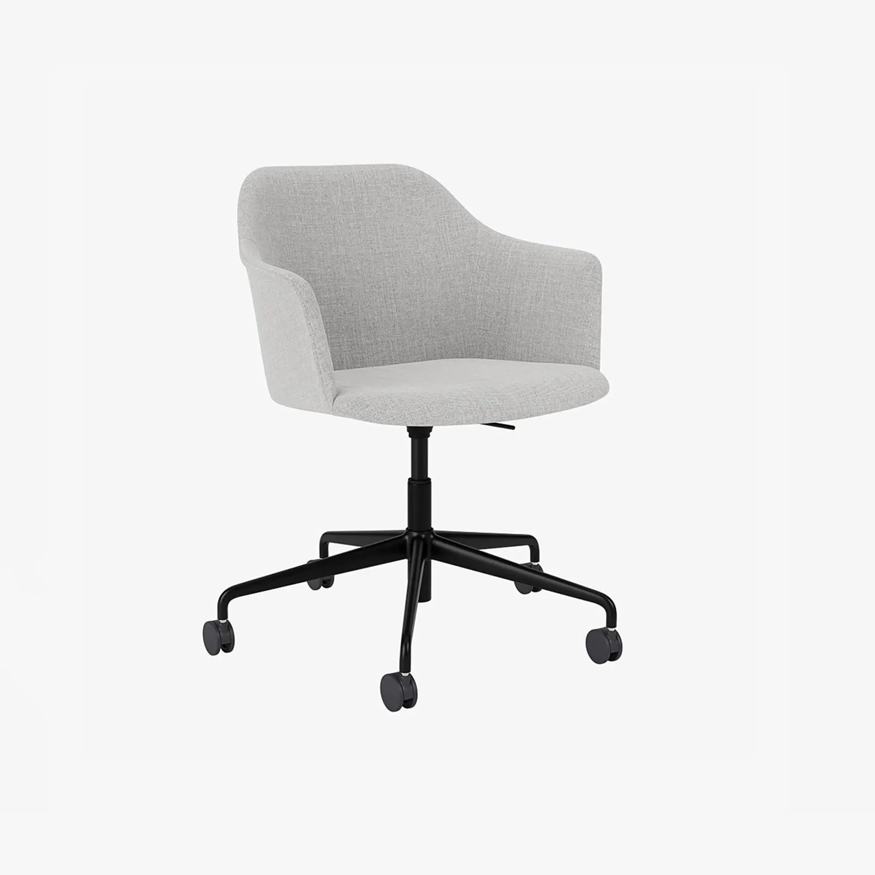 Swivel Office Chair with Castors - Black image
