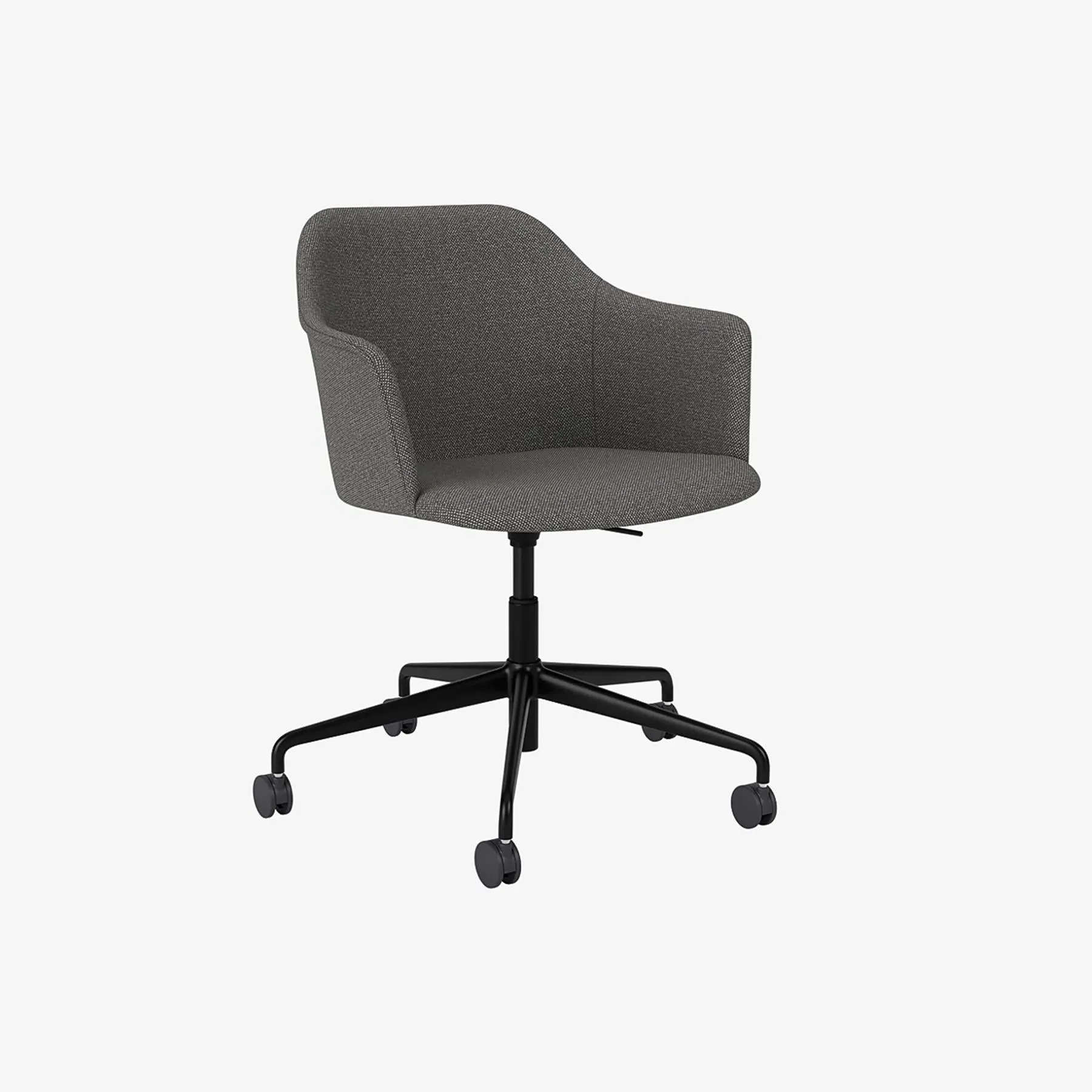Swivel Office Chair with Castors - Black