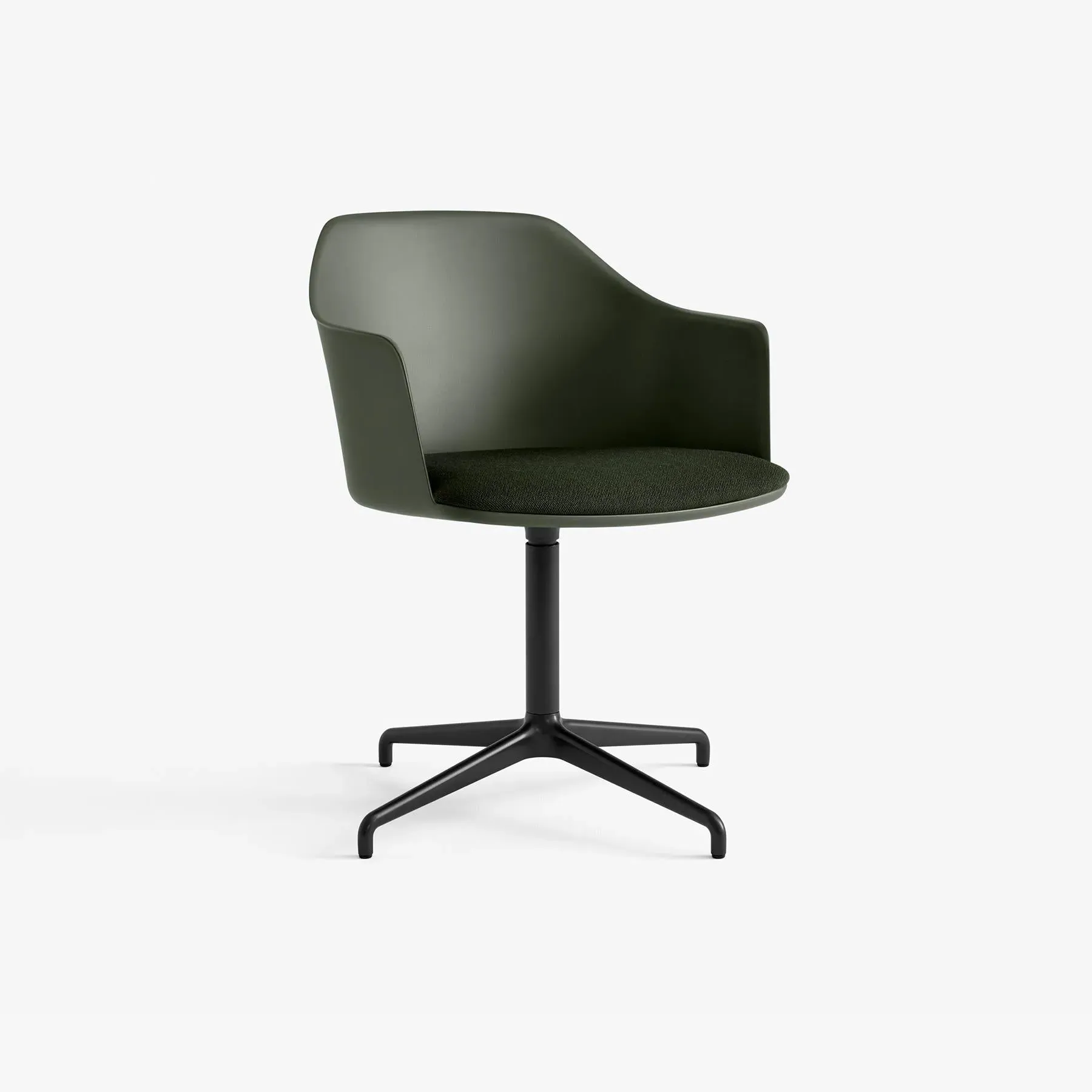 Swivel Office Chair with Cushion - Green, Fabric