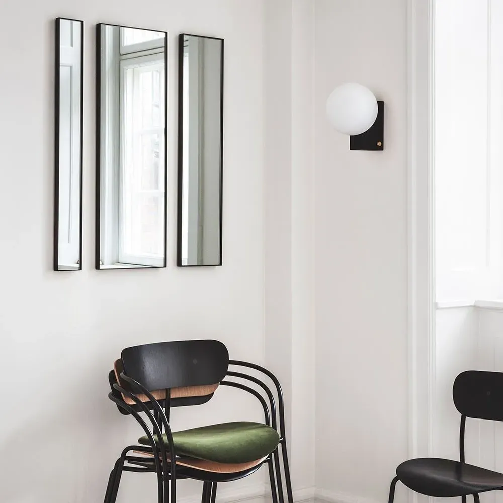 Table Lamp with Dimmer - Black, Opal Glass